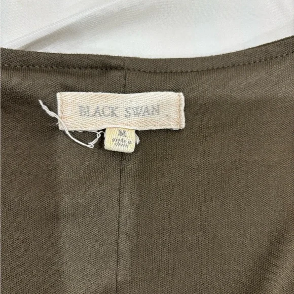 Black Swan Olive Brown Faux Suede Mini Dress - Picture 5 of 6